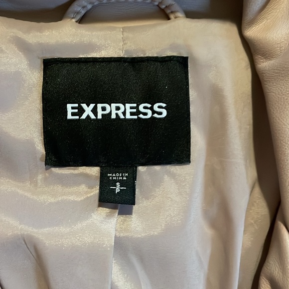 express pink leather jacket small - Picture 2 of 5